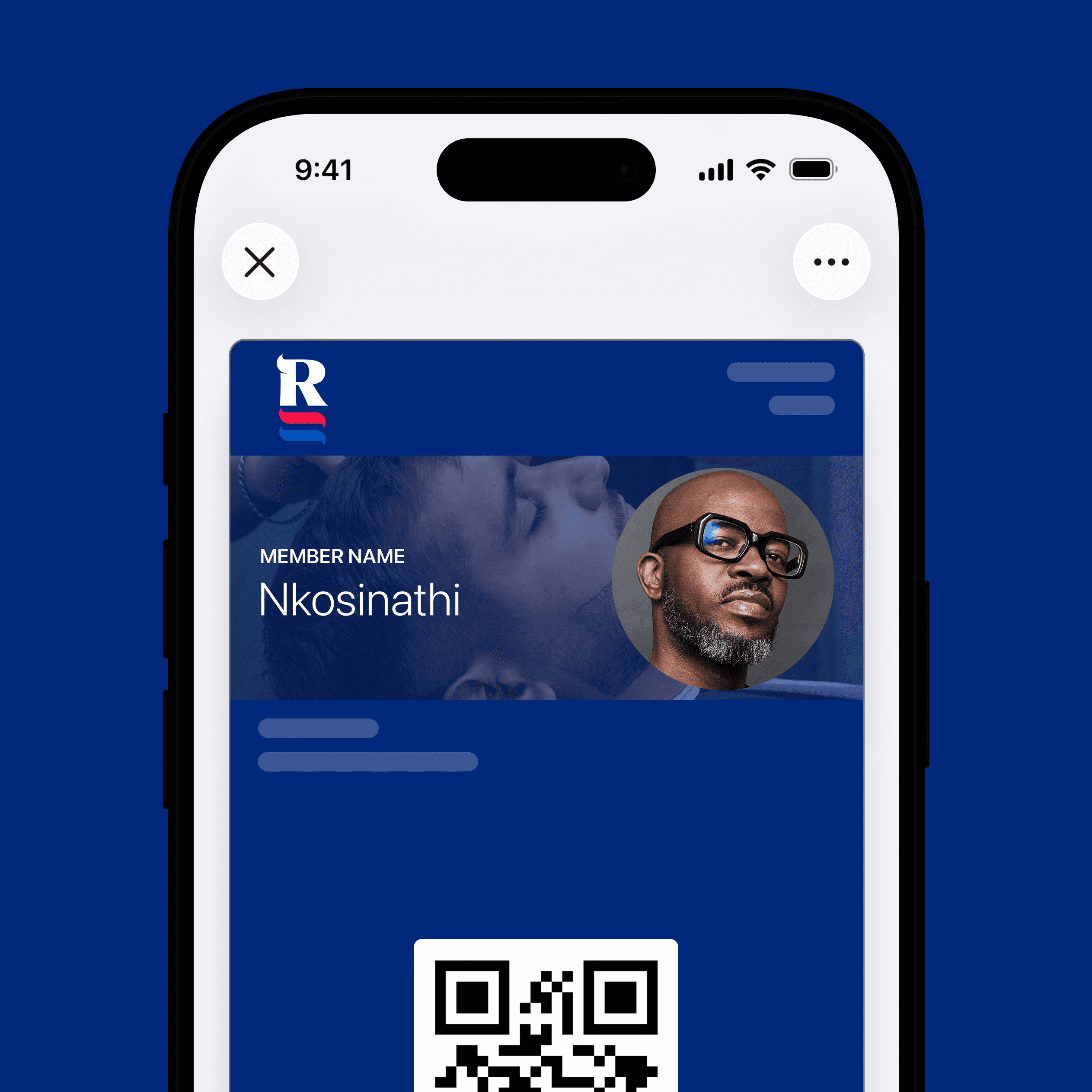 Digital rewards card example designed with Loovy to attract new customers