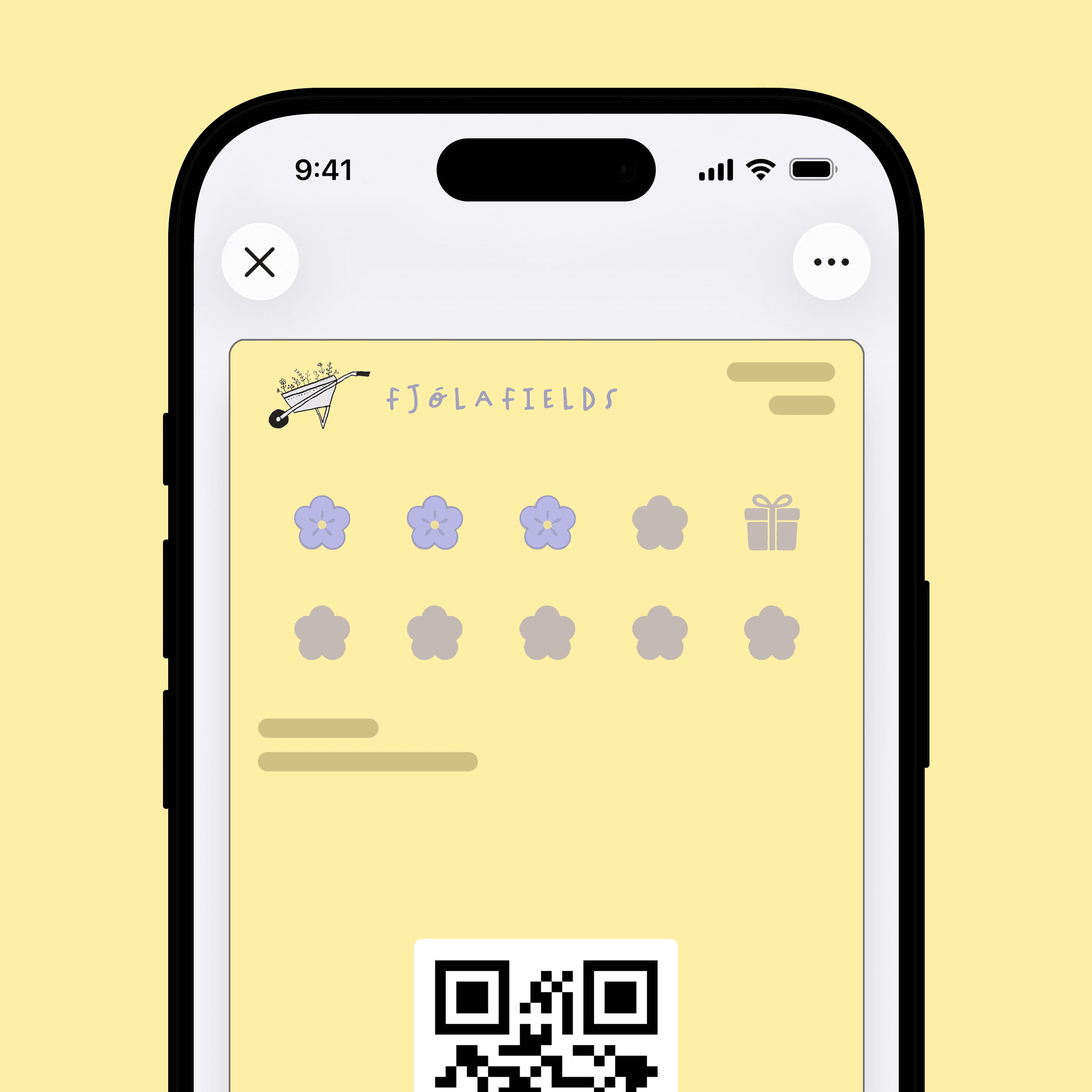 Tiered discount loyalty card example made with Loovy digital loyalty platform