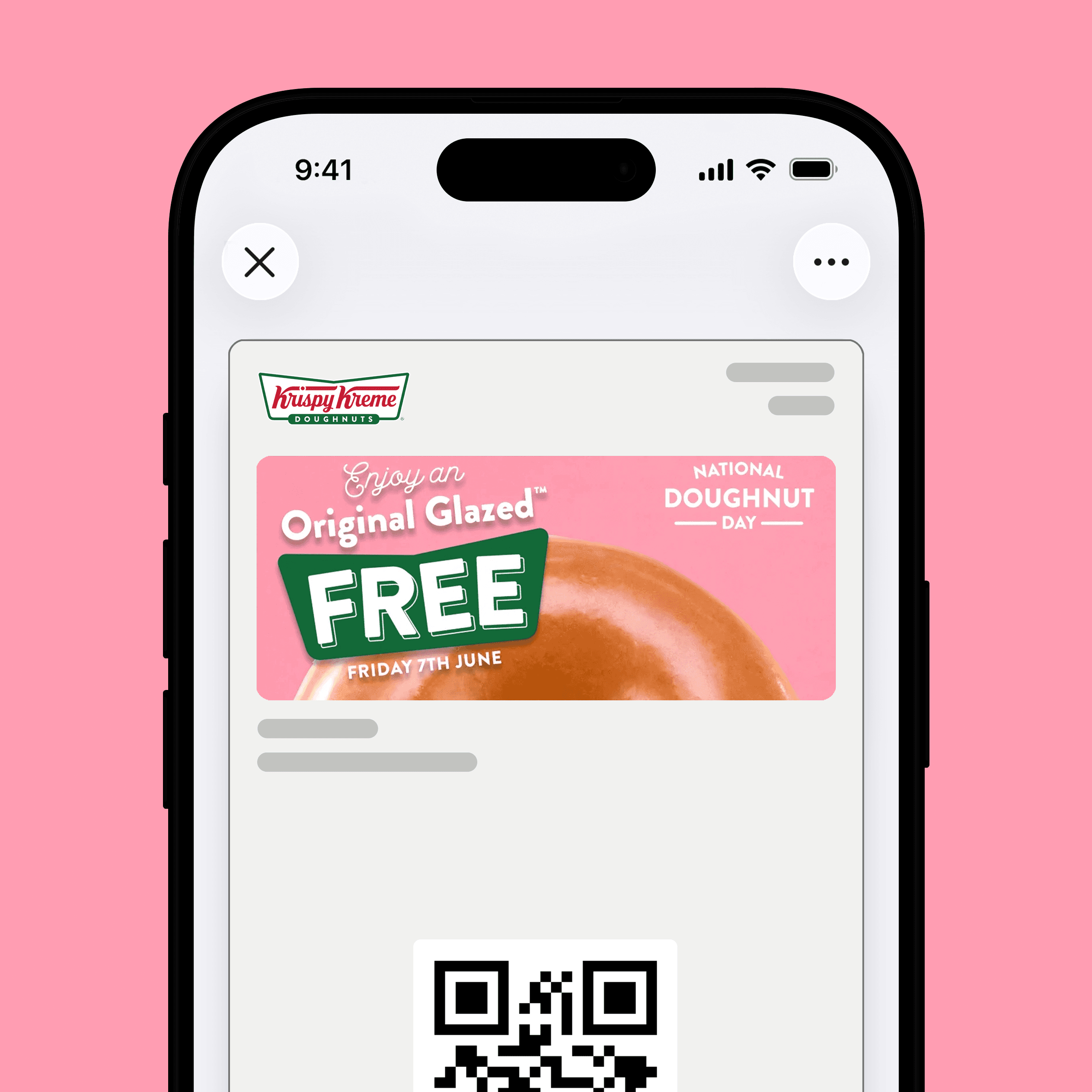 Digital coupon card example designed with Loovy to attract new customers