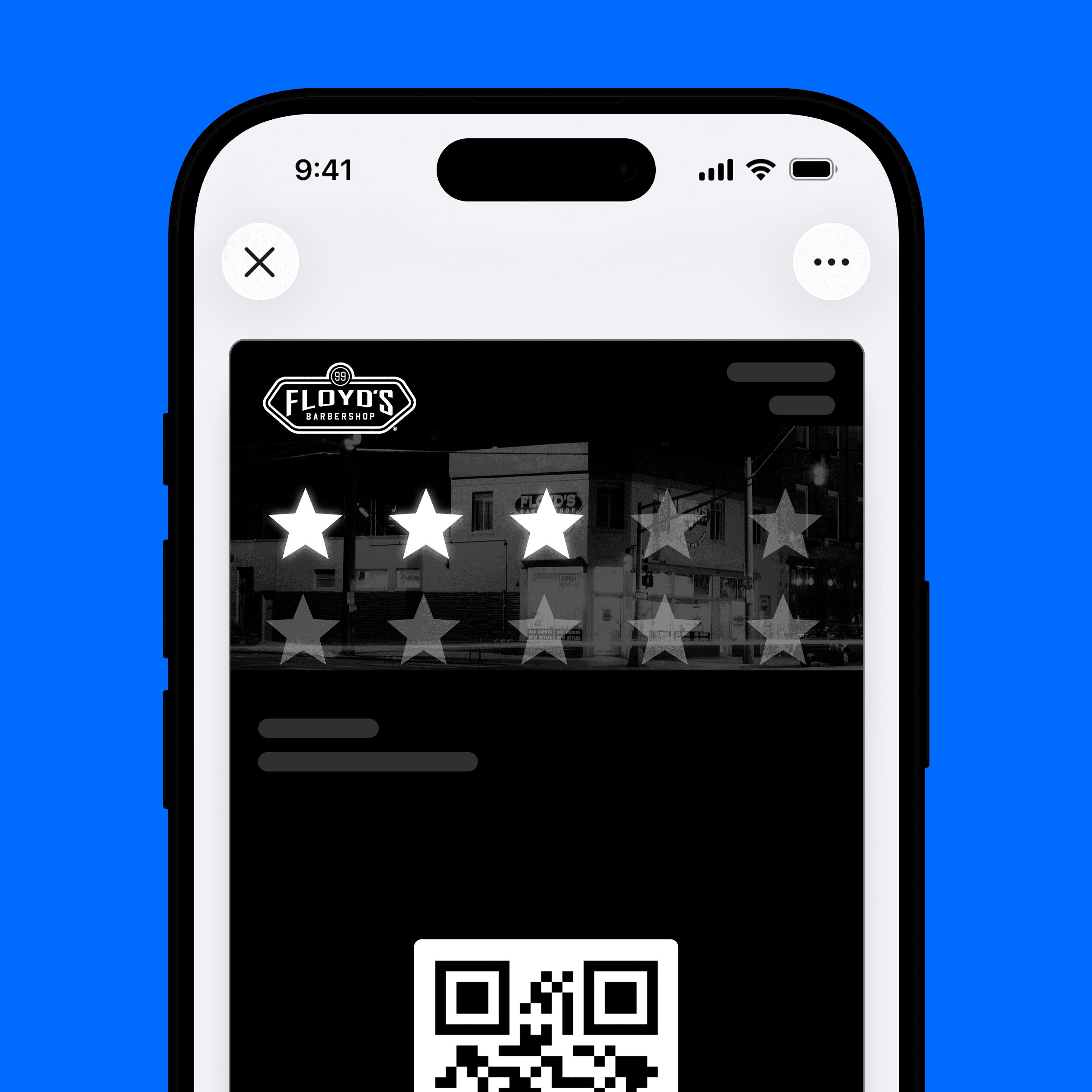 Digital stamp loyalty card example created with Loovy for Apple and Google Wallet