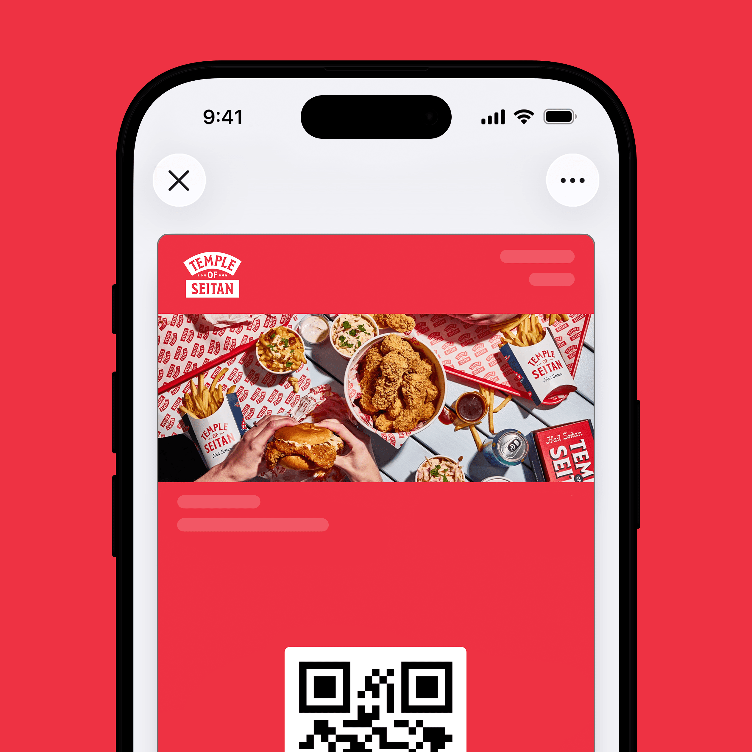 Digital rewards card example designed with Loovy to attract new customers